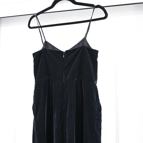 J. Crew Size 2 Black Velvet Classic Minimalist Jumpsuit - Picture 7 of 12